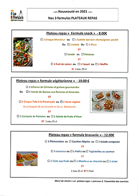 Formules repas
